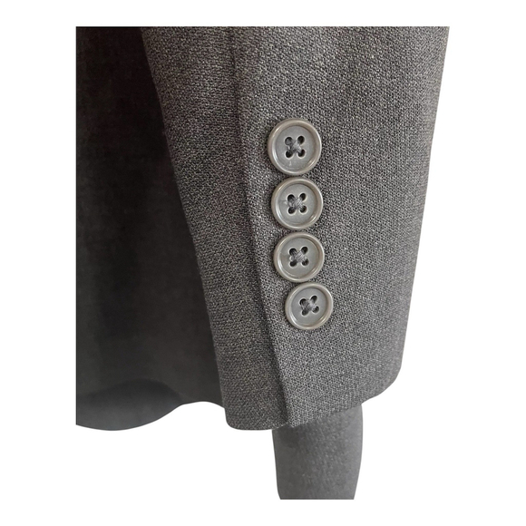 Oscar De LA Renta Blazer 42S Mens Gray 100% Wool Formal Athletic Fit Notch Lapel - Picture 6 of 7